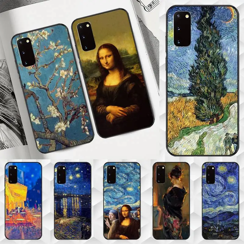 

Art Oil Painting Mona Lisa Van Gogh Phone Case for Huawei P40 P30 P20 P10 P9 P8 Pro lite Plus SMART 2019 9 lite 2016 soft cover