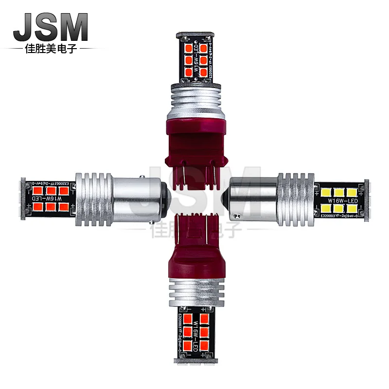 Автомобильный светодиодный стоп-сигнал 1157 15smd 2835 фонарь заднего хода 1156