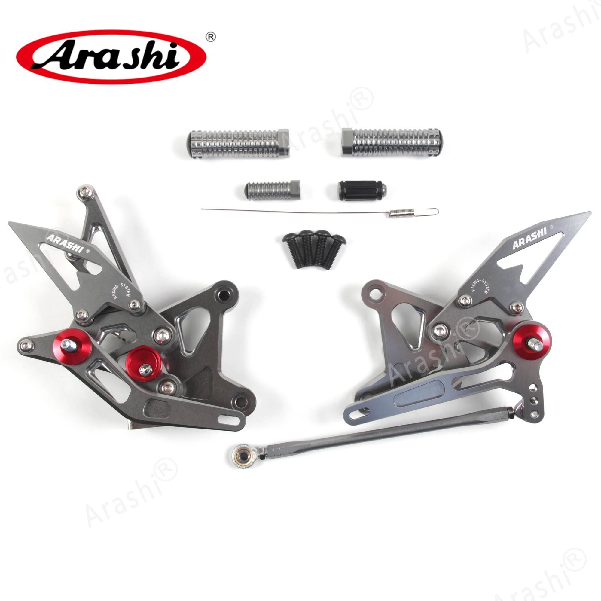 Arashi CNC Регулируемые подножки NINJA ZX6R задние для KAWASAKI ZX 6R Ninja ZX636 2005 2006 Задние 05 06