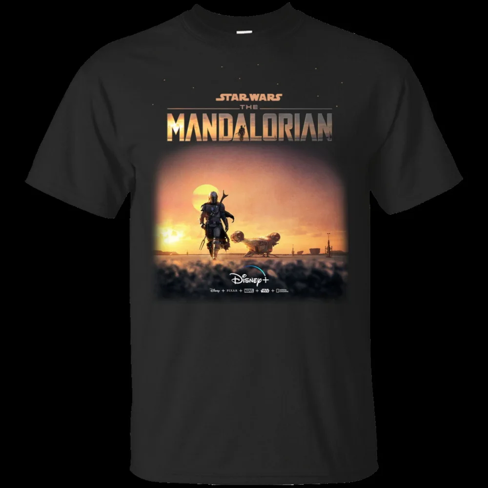 Новинка Звездные войны мандалорский сериал 2019 футболка черная темно синяя для