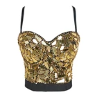 Топ-бюстье пуш-ап, со стеклянными зеркальными бусинами