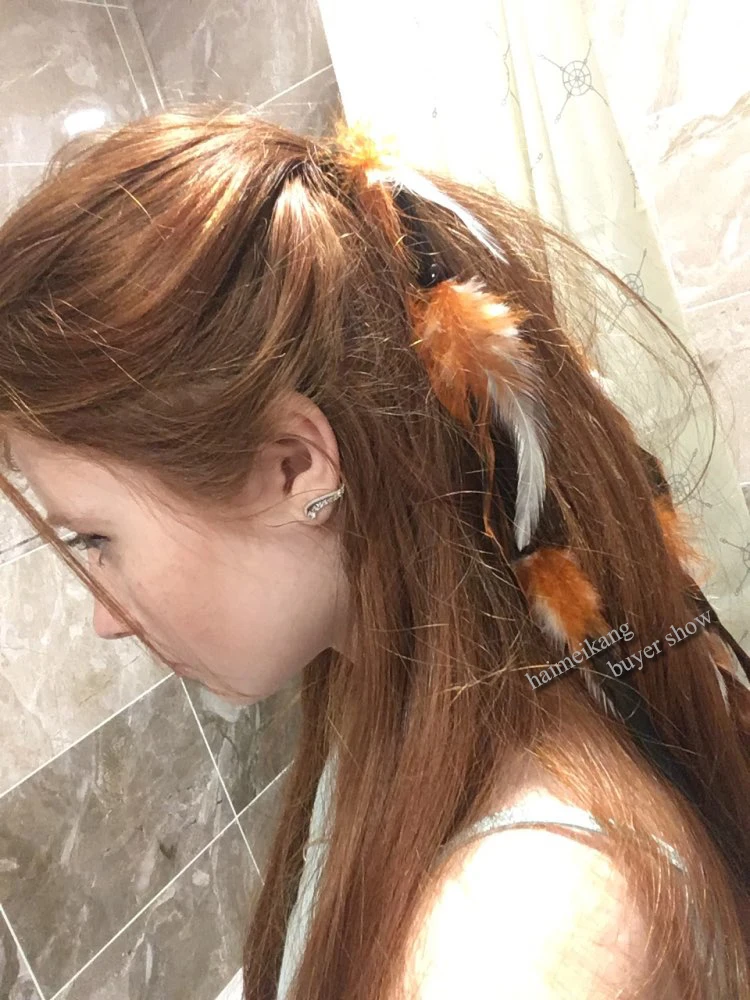Резинка для волос Haimeikang эластичная резинка с перьями в богемном стиле