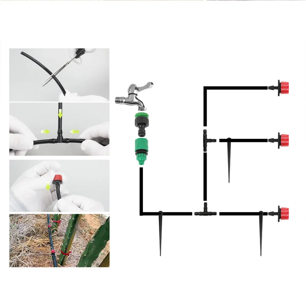 

1 Set 25M Multi-Function Water Sprinkler Cooling Sprinklers Misting Sprinkler DIY Watering Spray Nozzle