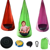 Children's Hammock Chair Egg Chair Swing Hanging Chair Kids Pod Swing Seat With Inflatable Cushion Portable Hanging Seat LDC003