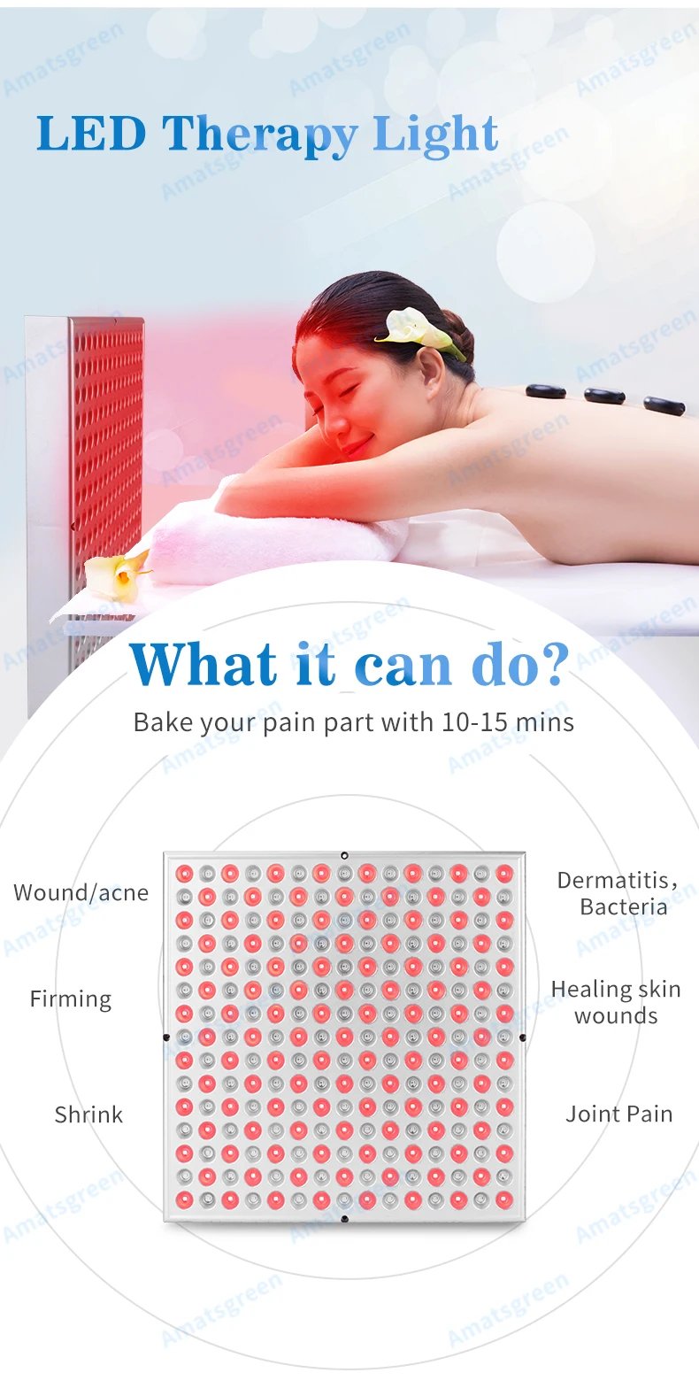 45W Red Led Light Therapy Deep Red 660nm mix Near Infrared 850nm Led Light for Skin and Pain Relief