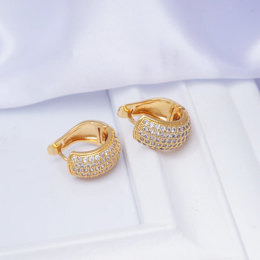 Индийские ювелирные изделия роскошные дизайнерские золотые серьги с кубическим