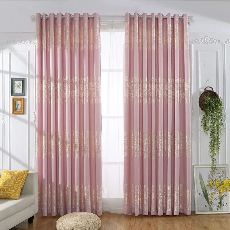 

Bright Silk Jacquard Warm and Rural Shading Curtains for Living Dining Room Bedroom.