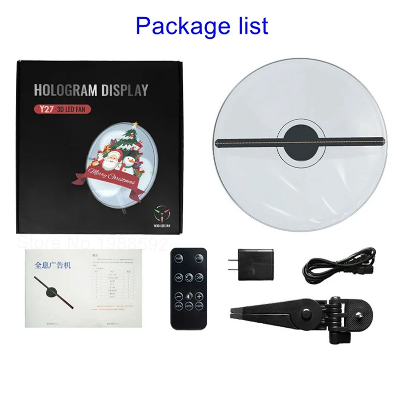 3D Голограмма вентилятора проектор дистанционное Рекламное Освещение настольный