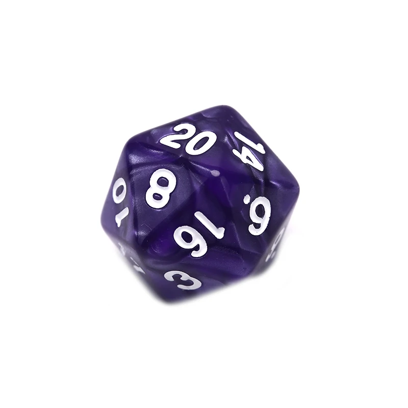 WP 1 шт. прочные перламутровые D20 кости акриловые 20 сторонние кости для настольной игры - Цвет: WP