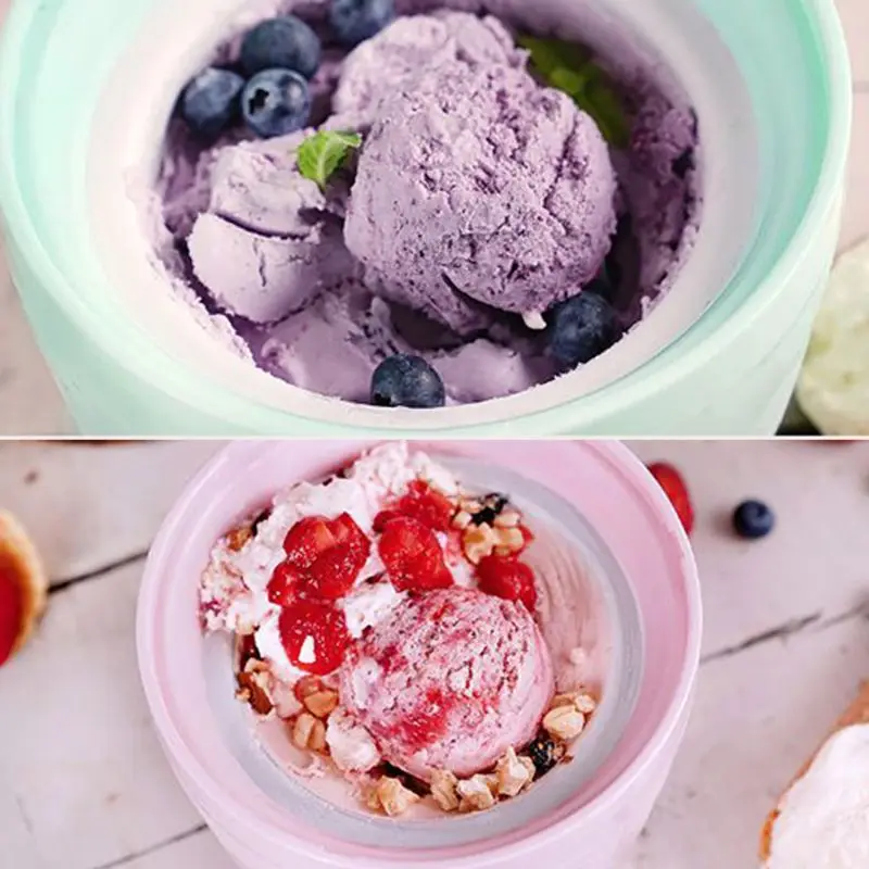 

Mini Portable 500ML 220V Home Automatic DIY Ice Cream Machine Dessert Maker Tool