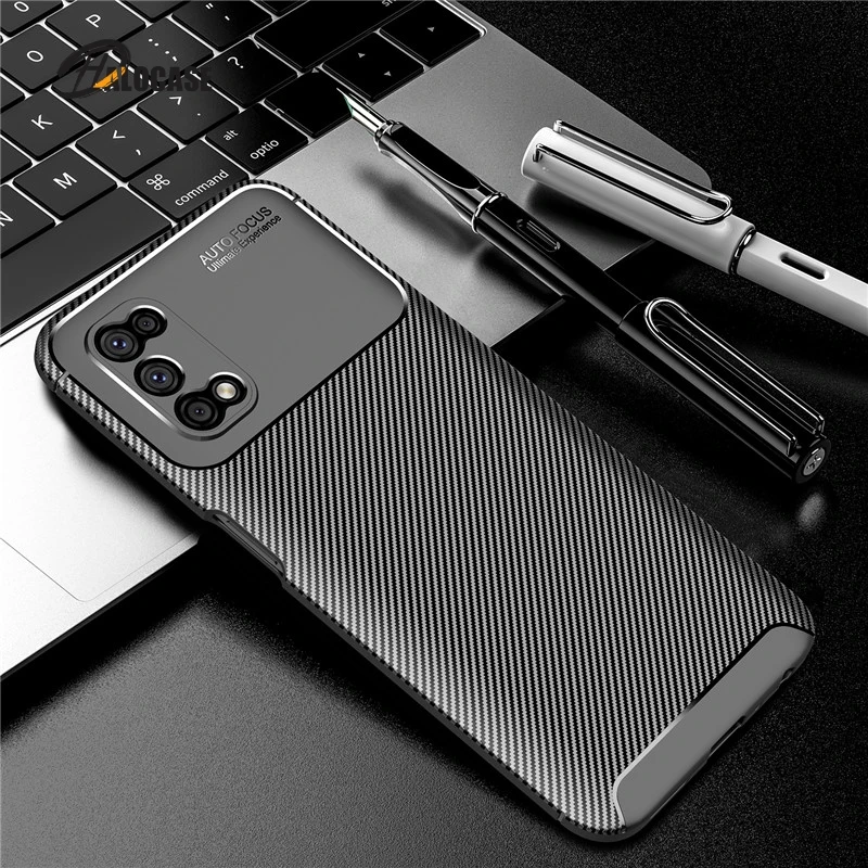 

Carbon Fiber Case For Realme 7 5G Case Realme X7 7 6i 6 Cover Q2 Pro V5 Cover Soft Protective Phone Bumper For OPPO Realme 7 5G