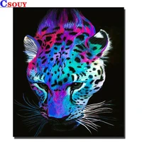color leopard 5d diy diamond painting diamond mosaic drawing full square round drill diamond embroidery cross stitch home decor