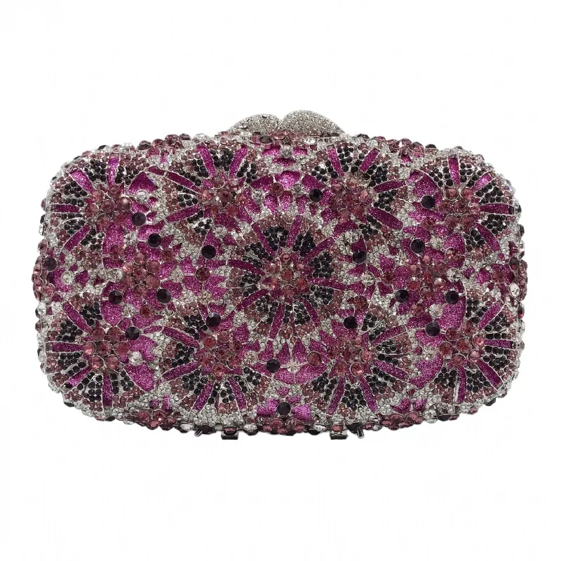 

XIYUAN Gold Clutch Evening Bag Luxury Metal Clutch Purse Crystal Wedding Bridal Bag Soiree Pochette Rhinestone Women Night Bag