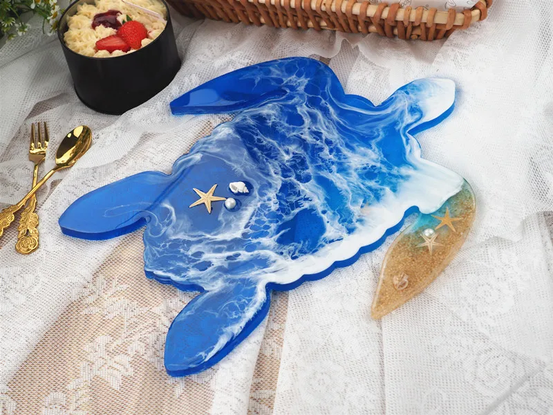 

Ocean Series Tray Super Big Silicone Mold Round Whale Fluid Artist Mold Resin Art Making Epoxy Resin Craft Make Your Own Coaster