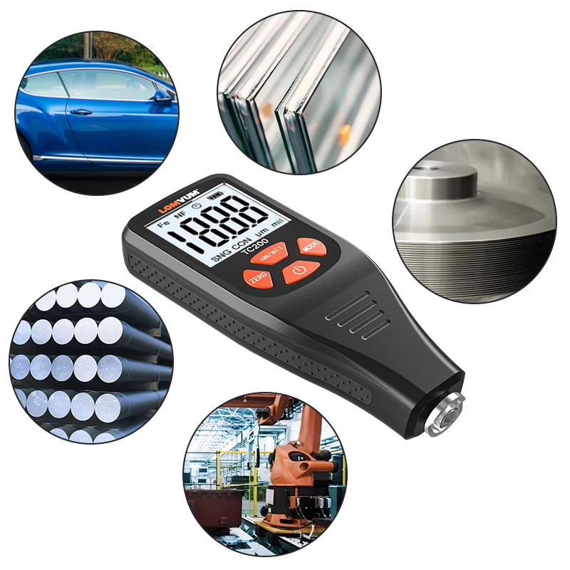 

LOMVUM Car Thickness Gauge Meter Paint Coating Thickness Gauge Paint Electroplate Metal Coating Thickness Tester Meter