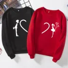 Новинка Осень 2021, свитшоты для пар, модный бархатный пуловер с винтажным принтом и длинным рукавом и круглым вырезом, свитшот, Топ унисекс 2021