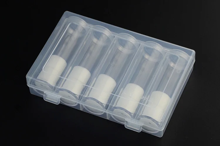 5 шт. прозрачная коробка для монет 25 мм круглая держатель пластиковые