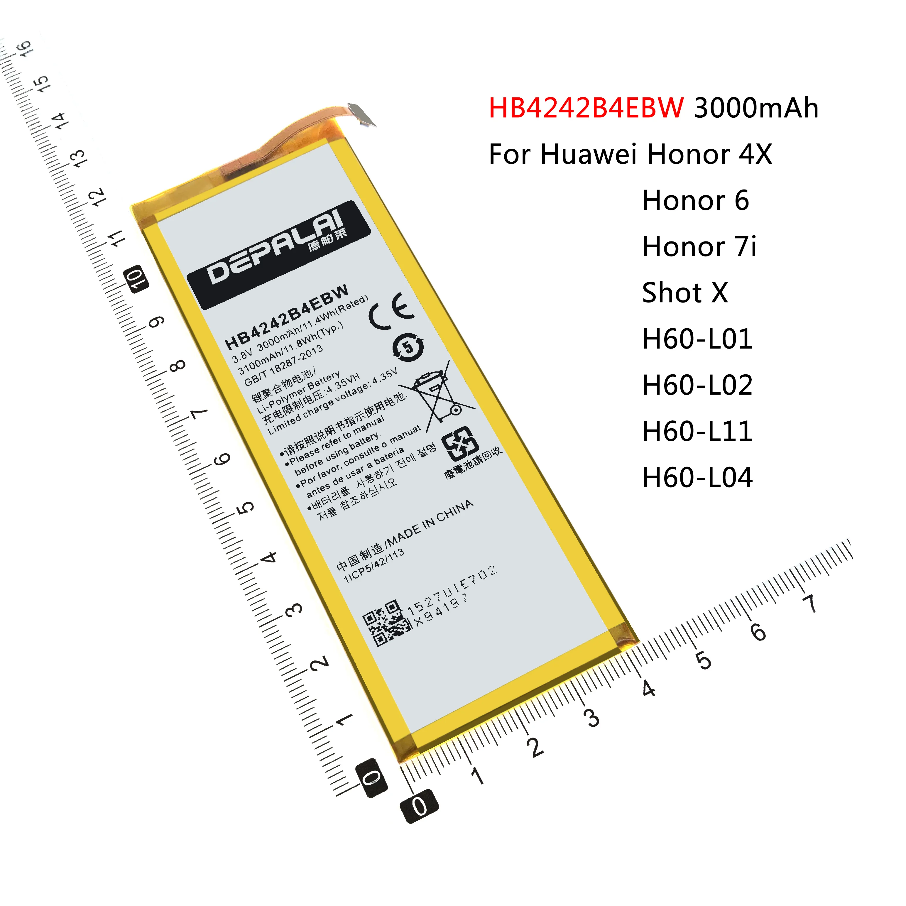 Аккумулятор Honor 4C C8818 GPlay Honor6 7i 7 Glory 6 Plus батареи для Huawei HB444199EBC + HB4242B4EBW HB494590EBC HB4547B6EBC