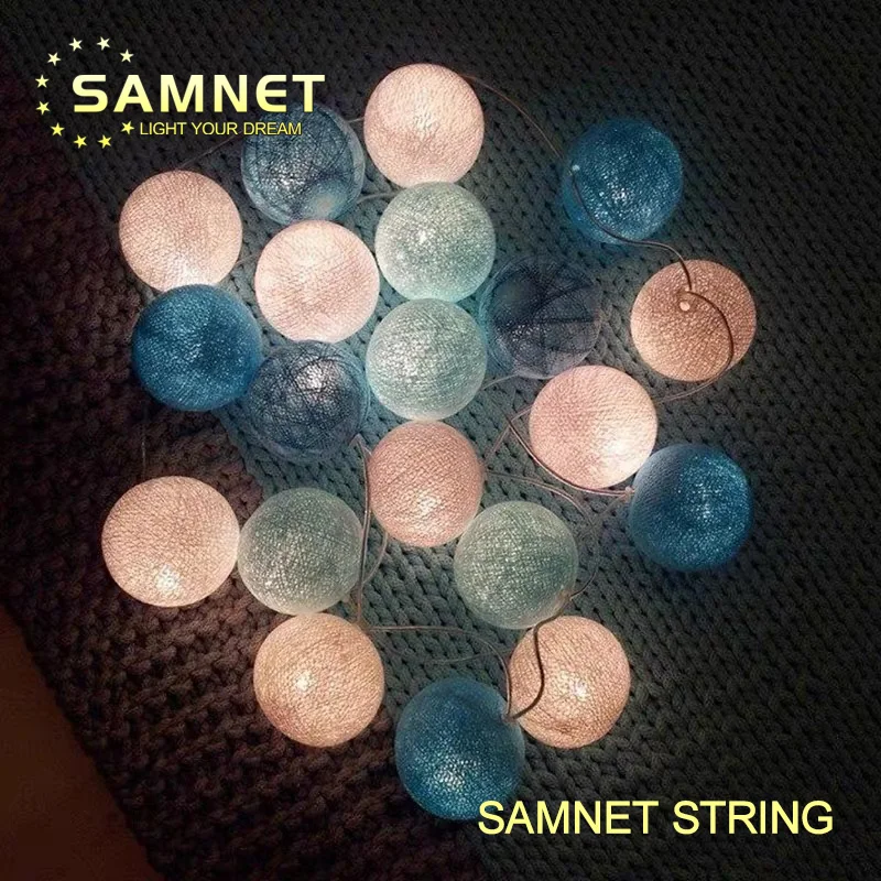 Светодиодная гирлянда с хлопковым шариком батарея для рождественских