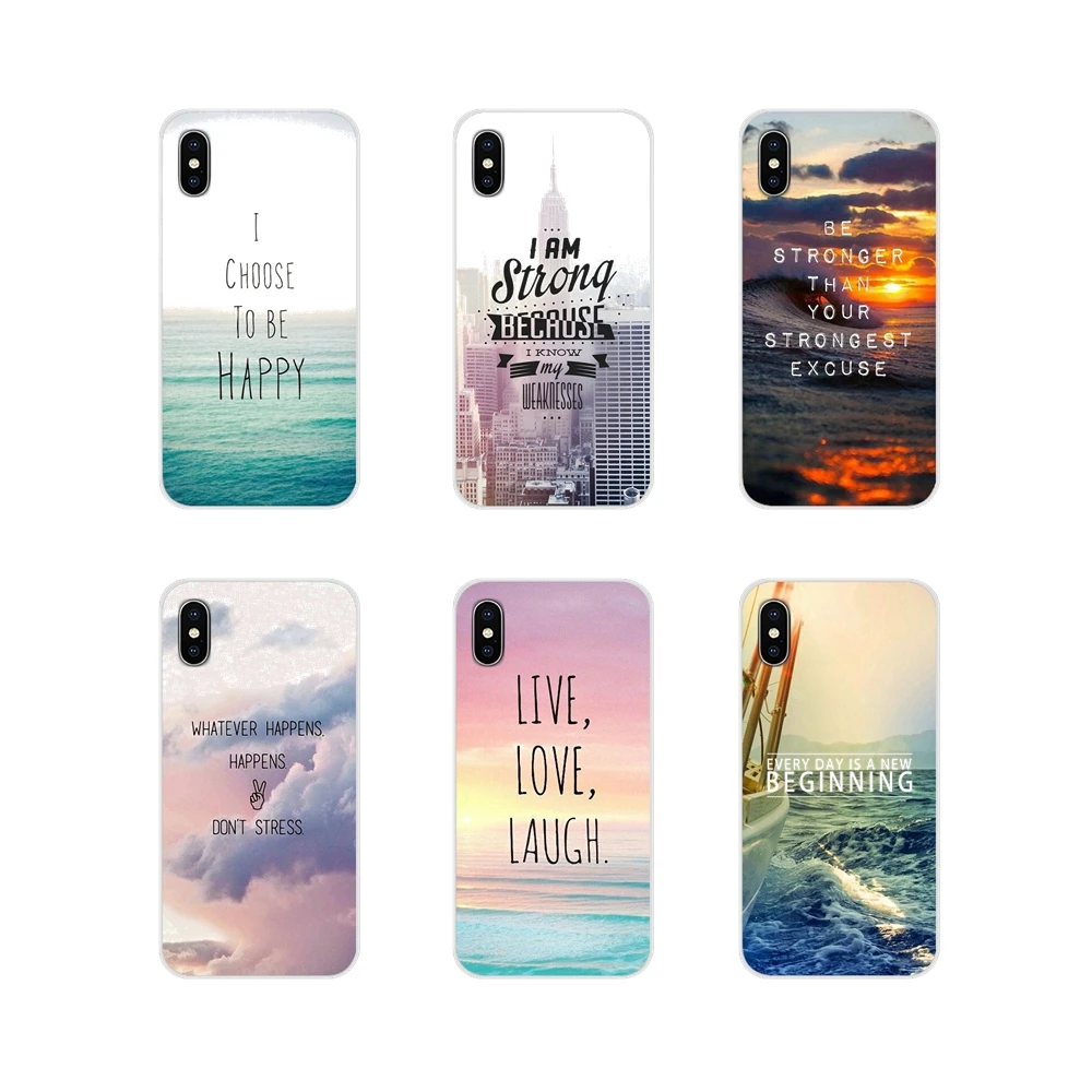 Для huawei G7 G8 P7 P8 P9 P10 P20 P30 Lite Mini Pro P Smart Plus TPU оболочка Чехлы положительные мотивы цитаты о жизни