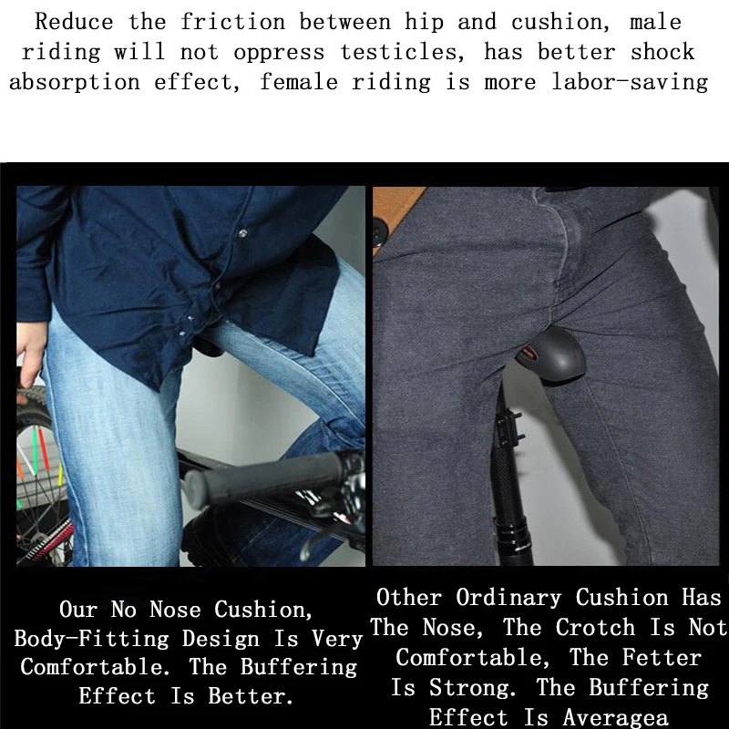 

Noseless Adjustable Bicycle Saddle Padded Multi-function Comfortable Ergonomical Dual Pad Bike Seat For Men Antiprostatic saddle