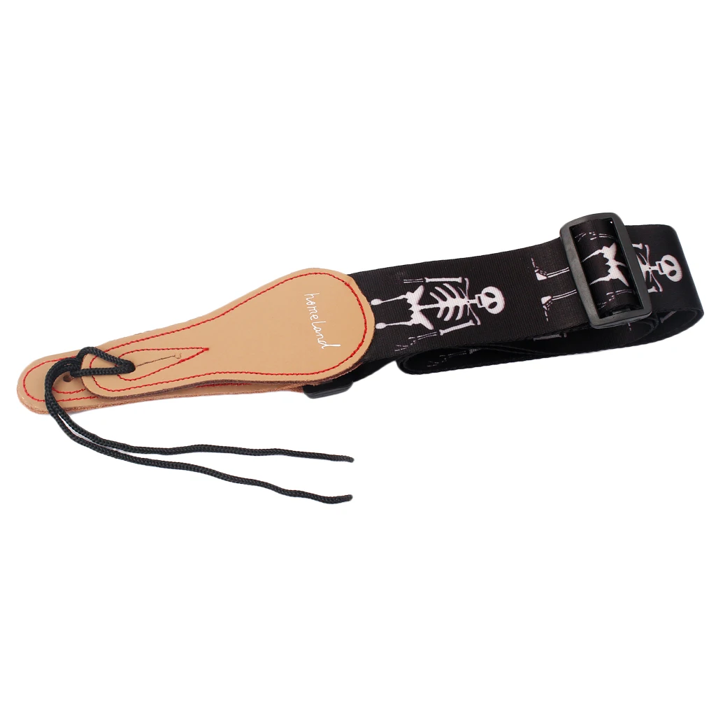

Vintage Skull Pattern Strap Belt for Acoustic Electric Guitar Bass Mandolin Parts
