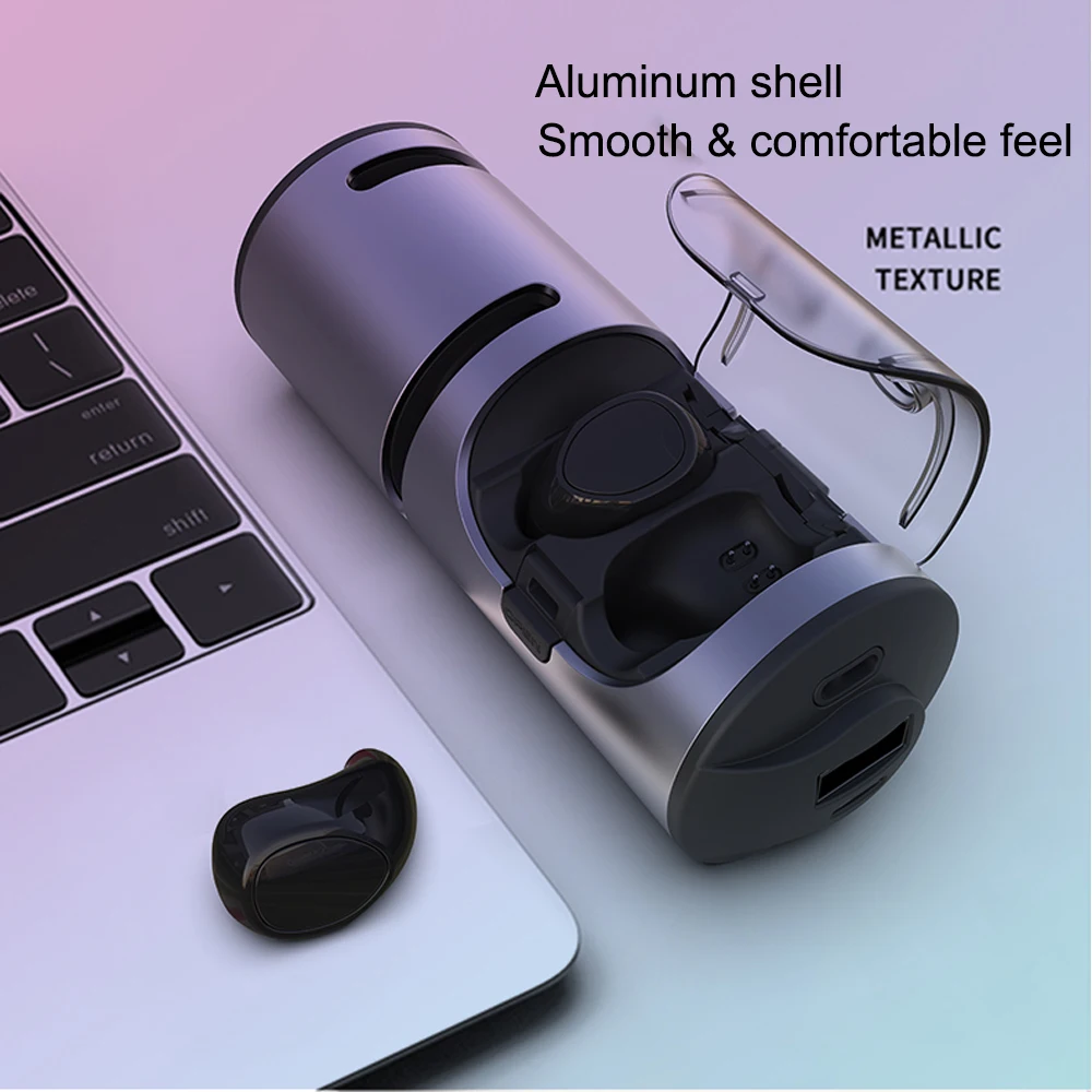 TWS Bluetooth V5.0 беспроводные наушники мини-наушники водонепроницаемые наушники с шумоподавлением с функцией Bluetooth динамика