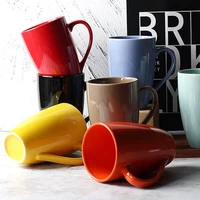 ceramic solid color milk coffee mug black orange red yellow blue brown green home office drinkware tea mugs kitchen tableware