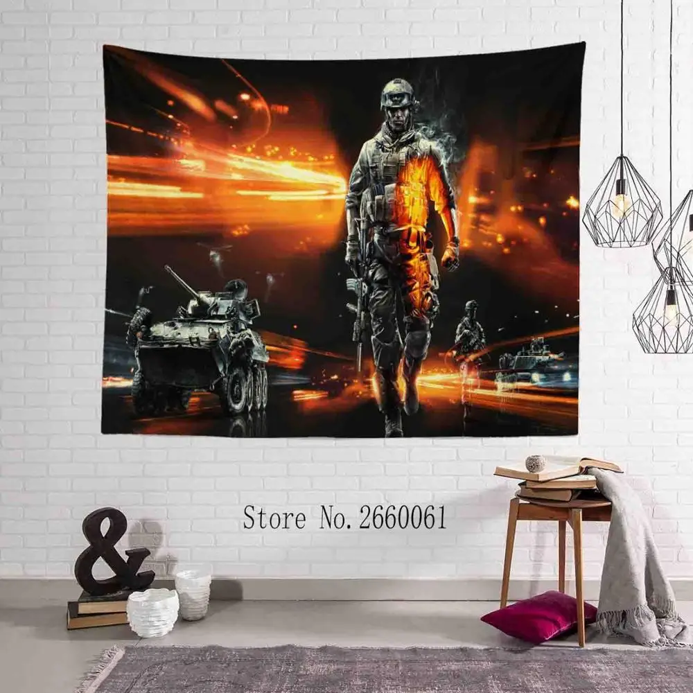 Подвесные настенные гобелены пожарного HD обои Ландшафтные украшения для дома