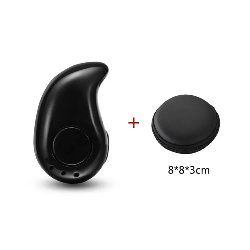 black with bag Беспроводные Bluetooth наушники в ухо спортивные вкладыши с микрофоном мини невидимая стерео гарнитура для Xiaomi для huawei для всех телефонов - Цвет: black with bag