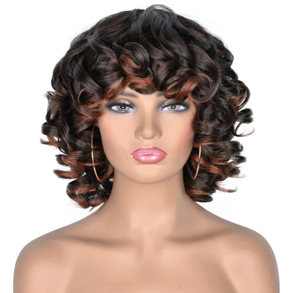 perucas naturais para preto feminino marrom escuro 14&