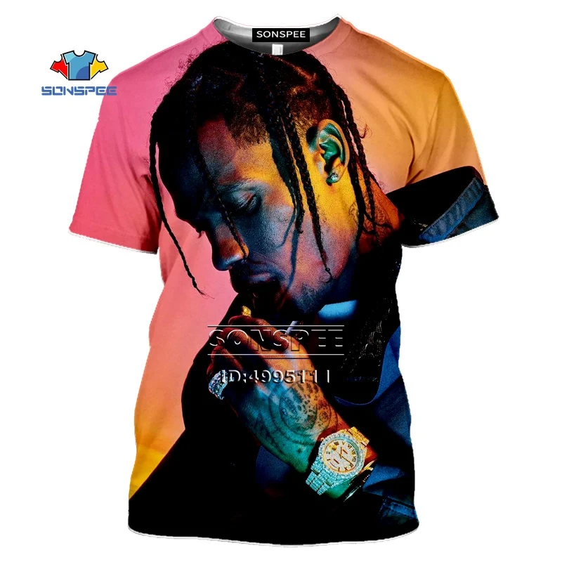 Футболка Мужская/женская с 3D принтом SONSPEE Повседневная рубашка коротким рукавом