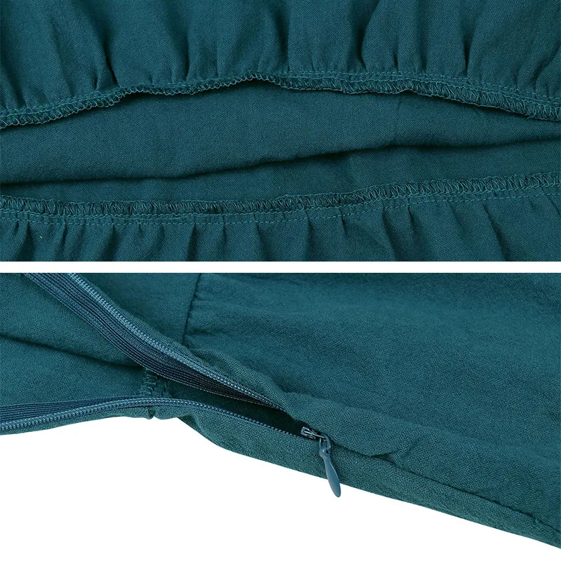 Женский сарафан трапеция без рукавов с рюшами и пуговицами|Женские платья| |