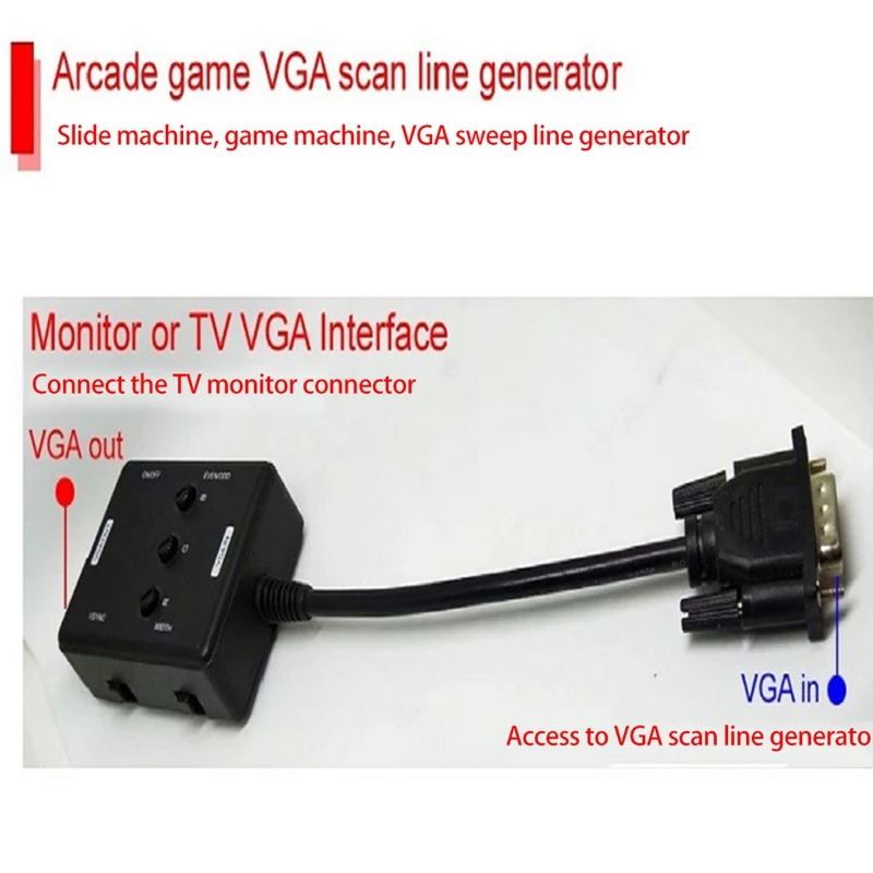 Генератор VGA Scanline с удлинительным кабелем для классических ностальгических игр