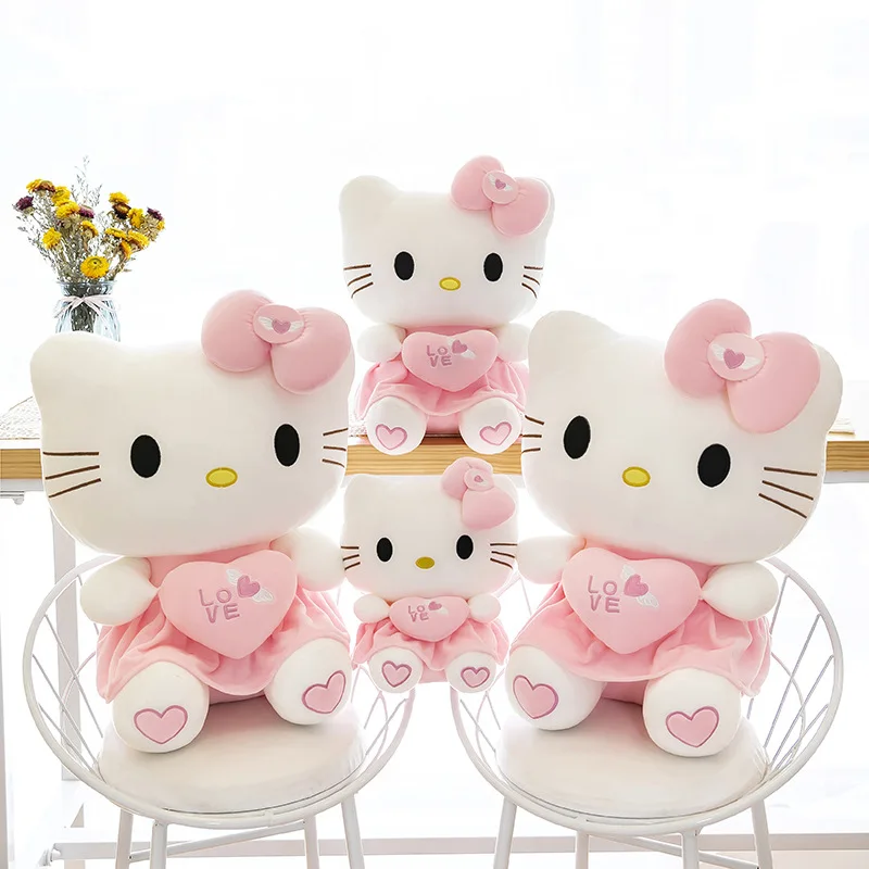 

Hello Kitty Sanrio Cute 23~55cm Plush Toys Movie KT Cat Dolls Soft Stuffed Hello Kitty Christmas Gifts For Kids Animals Toys