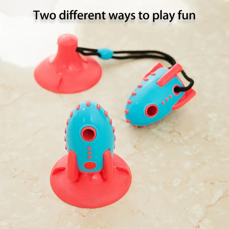 

Dog Sucker Chew Toy Rocket-Like Molar Leakage Food Ball Pet Toys For Indoor And Outdoor Relieve Stress T