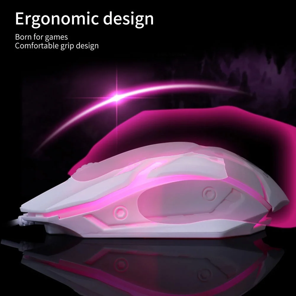 

Ergonomic Wired Gaming Mouse with Button LED 2000 DPI USB Computer Mouse Gamer Mice S1 Silent Mause With Backlight For PC Laptop