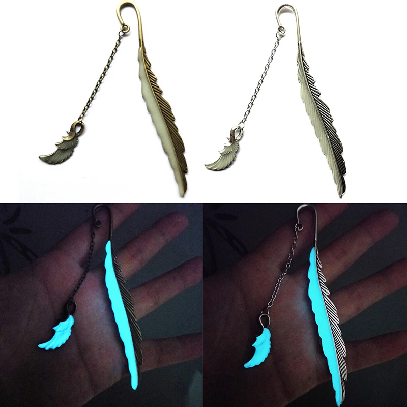 1 шт. святящийся ночью крыло наклейка закладка для чтения чайник перо книга