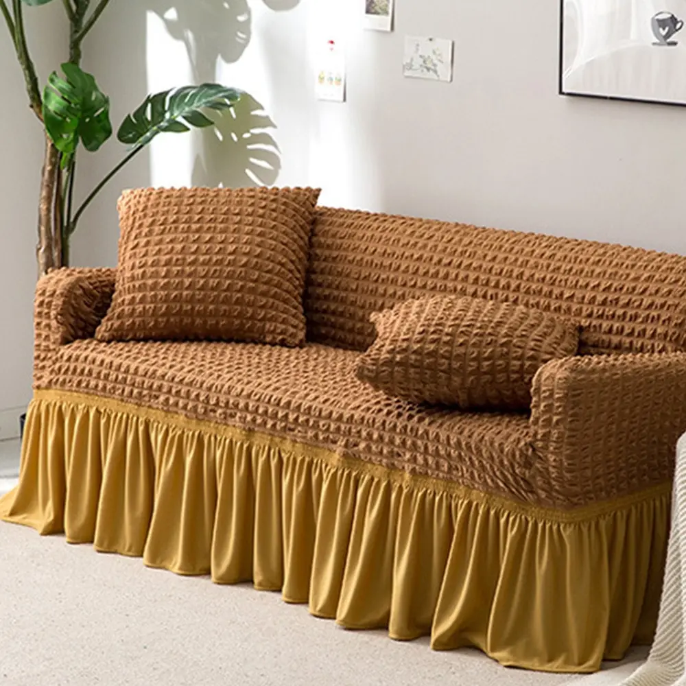 Новый жаккардовый чехол для дивана с юбкой Европейский секционный диван