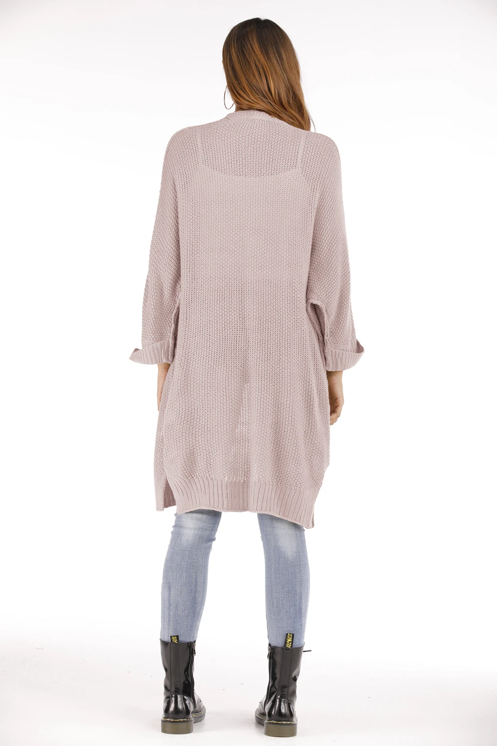 

Autumn Winter Clothes Knit Sweater Women V-Neck Patchwork Open Stitch Long Coat Long Sleeve Cardigan Sueter Mujer Invierno Tops