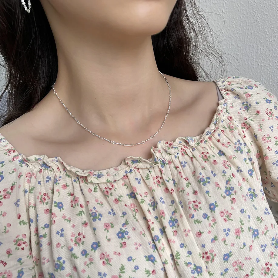 Крученая цепочка-чокер из 100% серебра 925 пробы