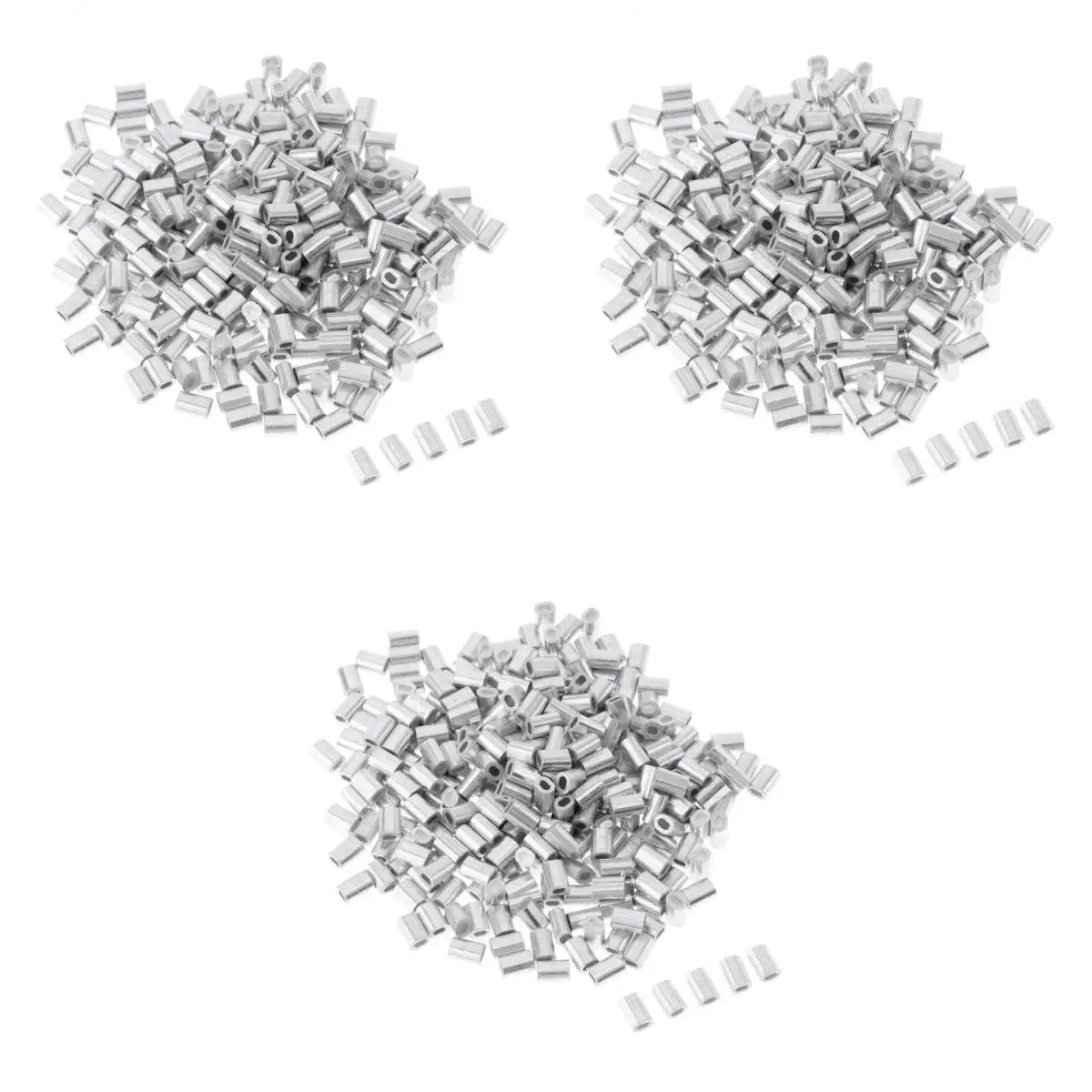 300 x алюминиевые трубчатые обжимные муфты соединители рыболовной проволоки 0 8 мм 1