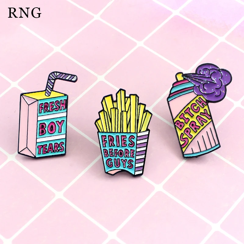 RNG металлическая эмалированная булавка спрей для напитков свежие слезы