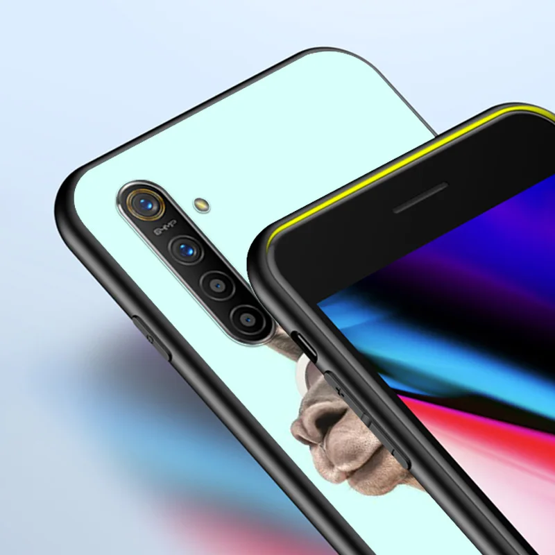 

For OPPO A5 A9 2020 F7 Phone Cover Giraffes Cute Animal for OPPO Reno 2 Z 2Z 2F 3 4 Pro 5G Bright Black Phone Case