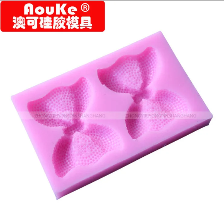 

Baking tools 2 Bow shape silicone resin mold fondant liquid silicone cake mold C061