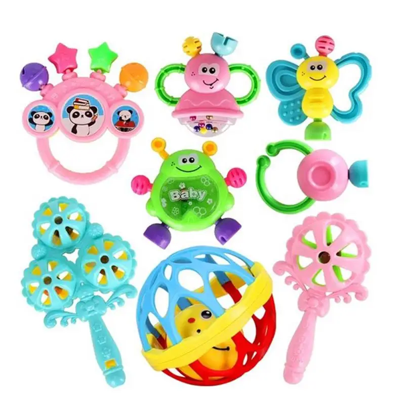 

Baby Toys Rattles Toys 0-12 Months Soft Infant Hand Grasp Bell Rattles Early Educational Musical Mobile Toys Teether For Newborn