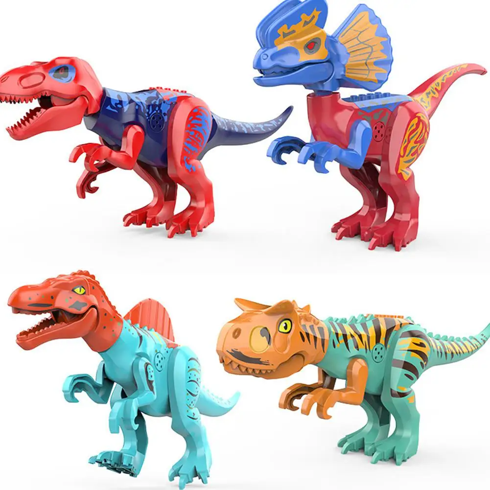 Colorful Dinosaur Assembled Building Blocks With Music Large Model Toy For Kids Children | Игрушки и хобби