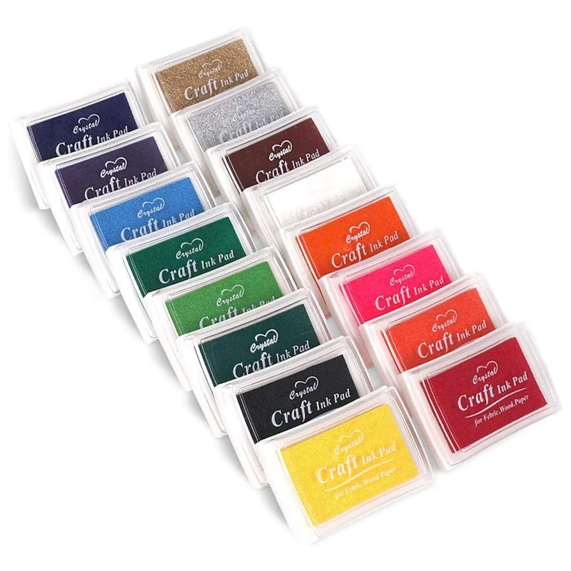 

Craft Ink Pad Stamps Partner Diy Color,16 Color Craft Ink Pad For Stamps, Paper, Wood Fabric