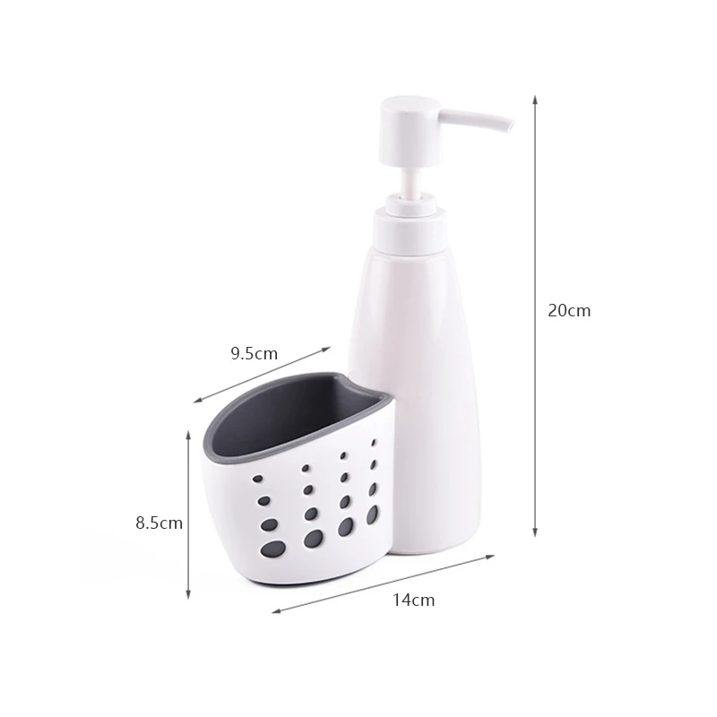 

Kitchen Liquid Soap Dispensers With Sponge Holder Storage Basket Dishwashing Detergent Dispenser Bathroom Organizer Box