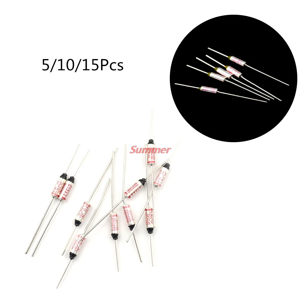 

Hot 5/10/15Pcs SF214E SEFUSE Cutoffs Thermal Fuse 216 C 216 Degree 10A 250V Celsius Circuit Cut Off Thermal Fuse Thermal Cutoffs